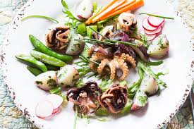 Char-Grilled Baby Octopus Salad 2022